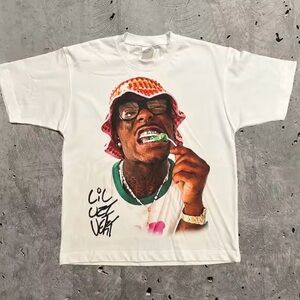 White Graphic T-Shirt with Bold Print